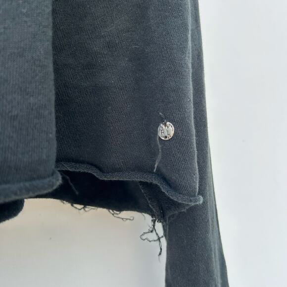 Denim & Supply Ralph Lauren Cowgirl Western Skull Cropped Sweater Black Medium - Picture 8 of 10